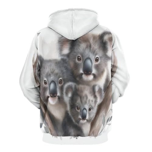 Sweat à capuche koala aquarelle idéal pour vos sorties cool du weekend - 4