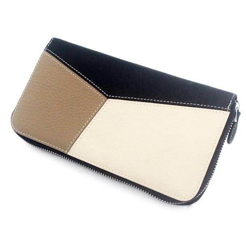 RFID Genuine Leather Wallet for Women, Large Capacity Zipper Purse, Credit Card Holder, Birthday Gift for Female Ladies Mom Wife Girlfriend Aunt
