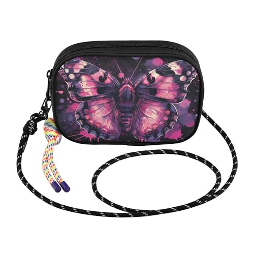 MNSRUU Crossbody Bags Women Moths Cell Phone Pouch Wallet2