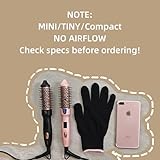 Lafesro Thermal Brush, MINI & Tiny 27mm Heated Round Brush for Smooth Style, Tourmaline Ceramic Ionic Hot Brush for Short to Medium Hair, Adjustable Temperature, Dual Voltage, Black, Compact-Size - Image 2