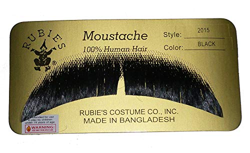 Rubie's Basic Character Mustache Human Hair Black