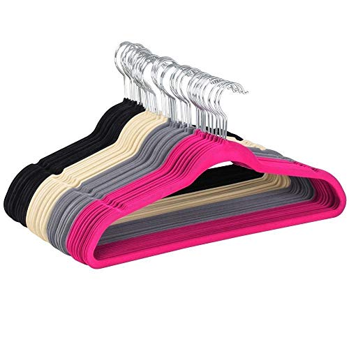 Perchas Terciopelo Rosa 100 Marca Anjing