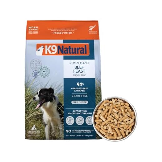 K9 Natural Beef Freeze Dried Dog Food, High-Meat Natural Complete Meal or Meal Toppers for Dogs, Grass-Fed Beef from New Zealand, Grain-Free, GMO-Free, Complete & Balanced Nutrition, 4lb