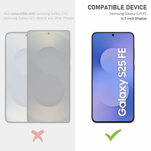 Image of SupCares Tempered Glass for Samsung Galaxy S25 FE (6.7 Inch) With Installation Kit | 9H Edge to Edge Screen Protector | Black