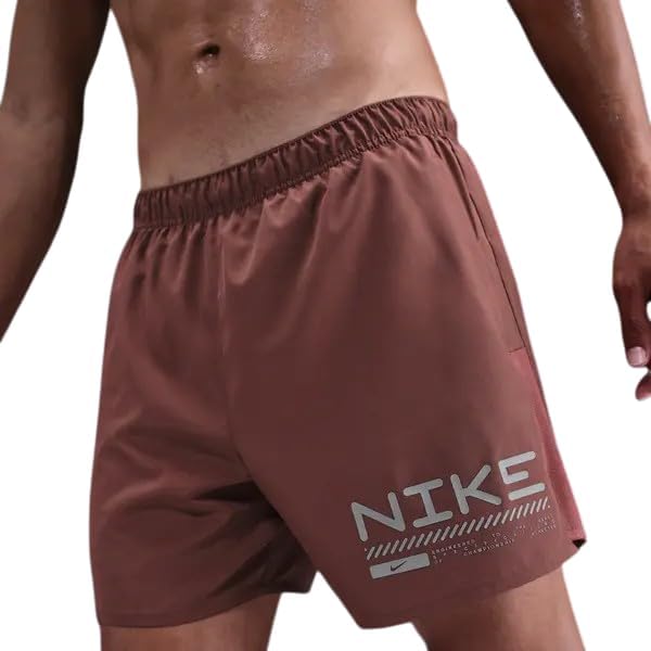 Nike Challenger Winterized 5" 2-in-1 Running Shorts Men's sz Medium Burgendy