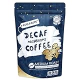 Relaxing Decaf Mushroom Coffee Blend with Reishi, Chamomile & Turmeric - 30% Beta-Glucans, MCT, Melatonin for Stress Relief & Focus - 6.35oz (180g) Afternoon Wellness Drink