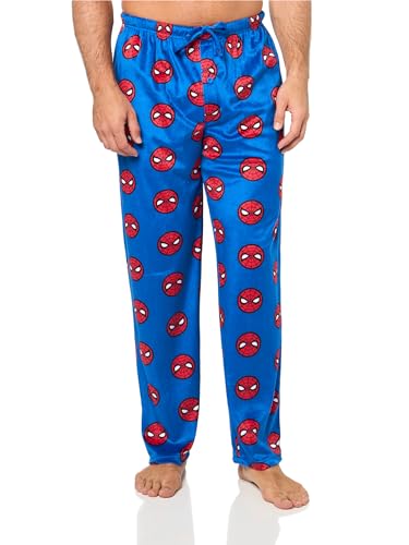 Marvel Mens Spiderman Pajama Bottom Lounge Pant With Drawstring Ultra-soft & Comfortable Nightwear SPIDERMAN WEB SIGNALS S