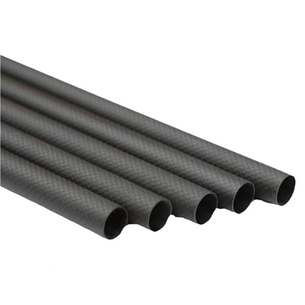 Tubo de fibra de carbono Tubos de fibra carbono mate 3K 500 mm, diámetro exteri0r 6-40, alta resistencia, for accesorios drones (2 unidades)(40x36x500mm)