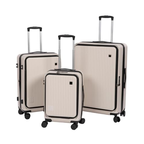 3-Piece Set Suitcase Set 20/24/28 Lightweight Suitcase with Spinner Wheels Large Hard Shell Scratch-Resistant Expandable Suitcase Silent Spinner Wheels TSA Lock White