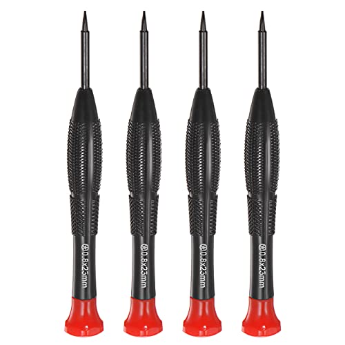 sourcing map 4pcs Precision Star Screwdriver 0.8mm 5-Point Torx Head Swivel Lid Non-Slip Plastic Handle for Phone Watch Eyeglasses Electronics Repair