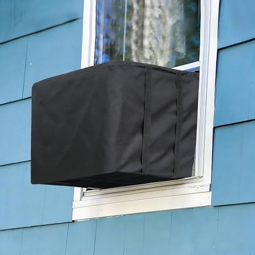 Demao AC Covers for Outside, Air Conditioner Cover for Outside Window AC Unit Cover, 600D Oxford Heavy Duty Waterproof Dustproof Window AC Cover(21Wx15.8Dx15H)
