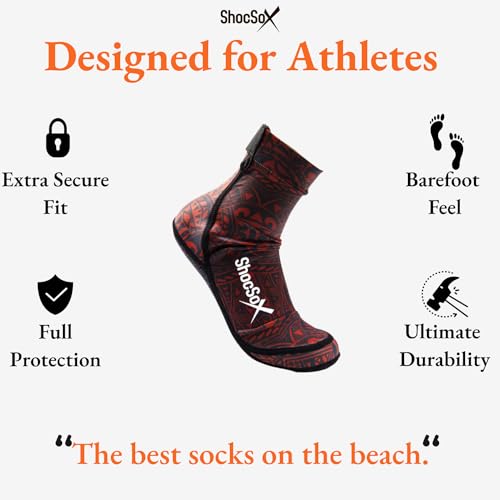 ShocSox Beach Volleyball & Sand Soccer Socks No-Holes Guaranteed Soles for Maximum Protection
