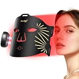 HSA FSA Gracekey Red Light Therapy for Face, 4-in-1 Colors LED Facial Light Therapy Mask, 2000mAh Rechargeable Light Therapy with Timer for Home Use
