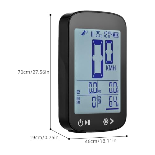 SENECESLI Fahrradcomputer Wireless GPS, Radfahren mit 3,7 V 500 mAh Akku, 5 Sterne Positionierung, 2,4 Zoll FSTN LCD Anzeige