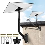 MONOJOY Starlink Gen 3 Wall Mount Standard Kit, Heavy Duty Alloy Steel Mounting Bracket for Starlink V3 Dish, Weatherproof Anti-Rust Starlink Mount with Complete Installation Hardware, Grey