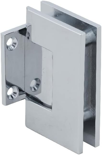 CRL Geneva Series Chrome Wall Mount Short Back Plate Hinge (5 Degree Pre-Set Model)