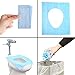 Juvale Toilet Seat Covers Disposable - 50-Pack, 17.5 x 15.2 in, Blue & White - Individually Wrapped Portable Toilet Seat Cover Liners for Bathroom, Travel Essentials & Airplane Travel Essentials