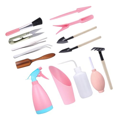 Luxshiny Set de Outils Miniatures pour Jardinage Pelle à Main Légère Ergonomique Truelle et Accessoires Durables pour Plantation et Entretien des Plantes Couleur Couleur Aléatoire
