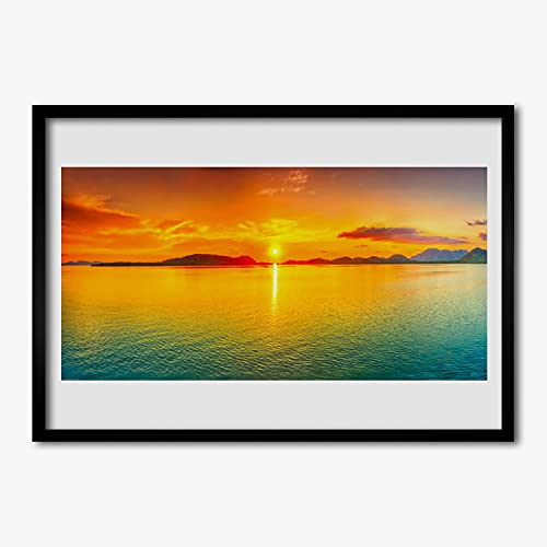 Photo paysage de mer en affiche encadrée 70x50 cm pour illuminer un salon ou une cuisine sombre