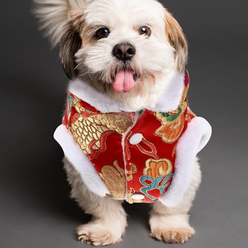 Disfraz para perro Luxshiny estilo Año Nuevo M miniatura 5