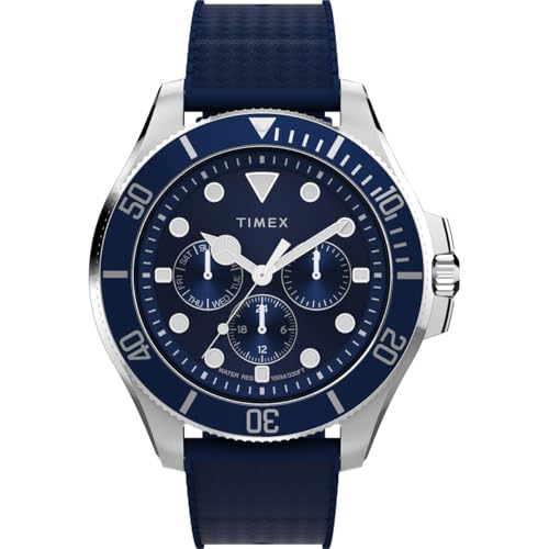 Image of TIMEX Harborside Coast Round 43mm Blue Dial Analog Men Watch - TW2Y33400UJ