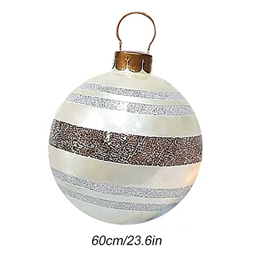 Sliverdew Bolas infláveis de Natal para decoração ao ar livre, bolas infláveis de Natal gigantes de