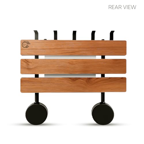 Food Bridge – Outdoor Delivery Stand with House Numbers and Solar Light – Teak Wood and Steel – Decorative Porch Package Holder – 400 lbs Capacity – Warm & Cool Auto LED by Food Bridge - Image 2