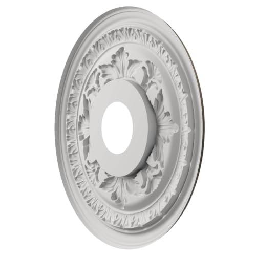 Image of 16 inchOD x 3 1 /2 inchID x 1 inchP Baltimore Thermoformed PVC Ceiling Medallion (Fits Canopies up to 6 1 /2 inch), Metallic Black Night