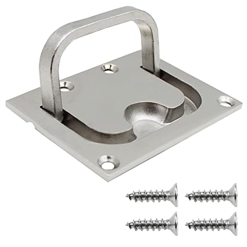 Maniglia a Tirante ad Anello per Barche, Maniglia per maniglioni per Barche, Maniglia dell'armadietto Barca da Incasso, Maniglie Botole(57 x 76mm)