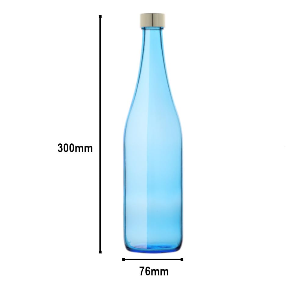 Amazon.co.jp: ガラス瓶 ウォーター ボトル 720ml スカイ ブルー 2本 