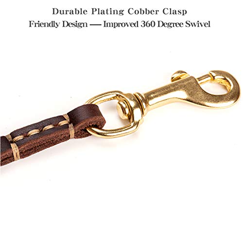 Hicaptain Thin Leather Dog Leash For Small Dogs Up To 15 Lb (1/3 Inch Wide, 6 Ft) #TOP2