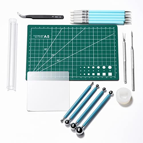 Gravibay Polymer Clay Tools, 17 Pcs Clay Sculpting Tools Set, Handmade DIY Soft Modeling Clay Tools for Clay Beginners to Make Clay Jewelry, Characters