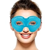 Comfytemp Cooling Gel Eye Mask, Ice Pack Eye Masks for Dark Circles and Puffiness, Dry Eyes, Sinus, Migraines, Headache, Reusable Eye Mask for Sleeping with Adjustable Band for Hot and Cold Compress