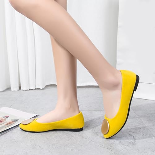Office Flat Women Slip On Work Loafer Dolly Shoes2