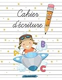  Cahier d\'écriture pour garçons: Livre pour s\'entrainer à écrire ou améliorer son écriture. 100 pages. Grand format