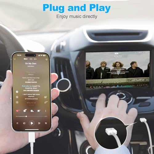 iPhone Charger Cable for iPhone 14 Car Carplay Cable, USB A to Lightning for iPhone 14 pro max,13, Plus, SE 2nd/12/11/Xs/XR, iPad 4/5/ 6/7/ 8, Mini 2/3/4/5, Air 2/3 Charging Charger Cord (1 m White)