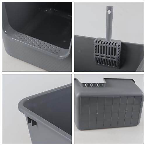 Arenero para gato grande plástico pack 2 con pala miniatura 3