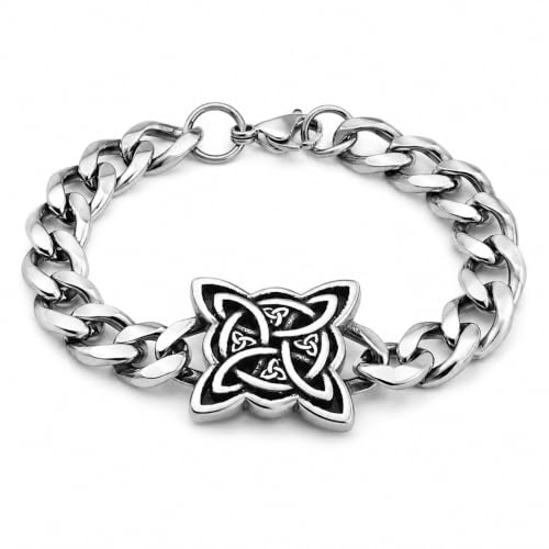 Embtrem Witch Knot Bracelet for Women Men Cuban Chain Gothic jewelry
