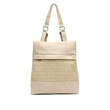 MISAKO Tichi mochila antirrobo efecto rafia Mujer - Tichi Beige 34x11x30cm