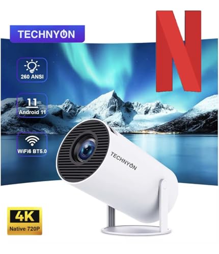 Technyon HY300 PRO+ 2026 | 1080P Full HD WiFi Projector with Android 11.0 – 12000 Lumens Portable Home Theater & Outdoor Movie Projector | Screen Mirroring for iOS/Android | Gaming & HDMI Compatible - Image 9