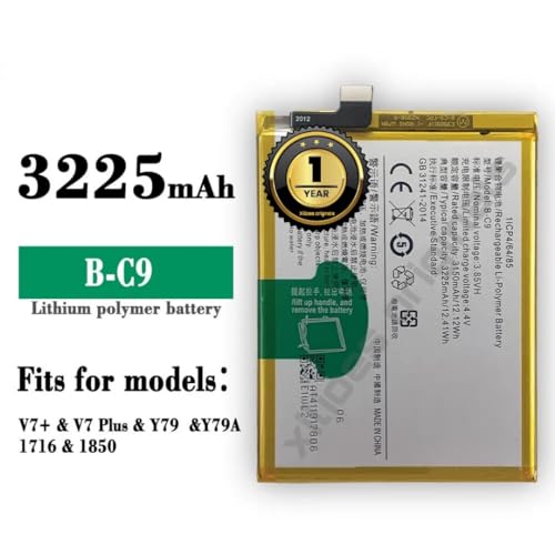 Image of B-C9 Battery for Vivo V7 Plus / Y79 / Y79A /1716 /1850 Battery with 1 Year Warranty **** (R141)