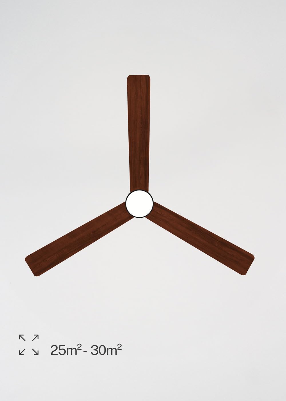 CREATE / WIND MODERN L/Ventilatore da soffitto con luce nero legno scuro con WiFi e telecomando / 40W, Luce LED 3 temperature, Ø152 cm, funzione estate-inverno