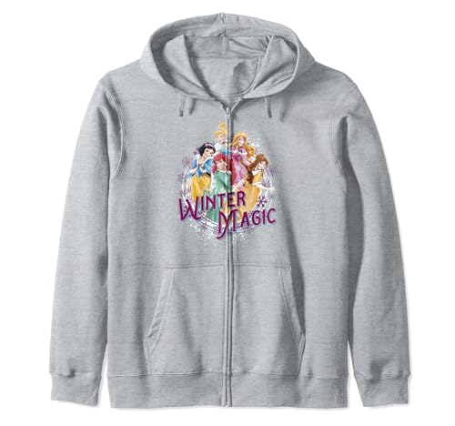 Sweat Disney Princesses Christmas à capuche zippé veste hiver magique