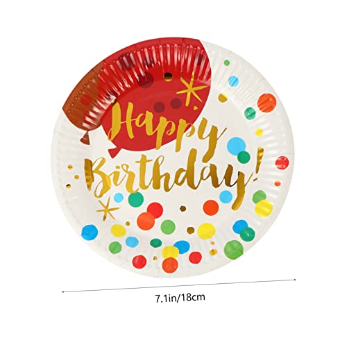 HONMEET 20 Peças De Prato De Papel Colorido Bandejas De Sobremesa Pacote De Pratos De Festa De Anive