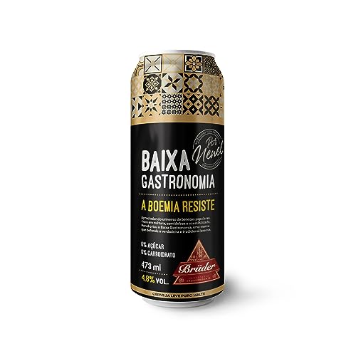 Pack 06un Cerveja Bruder Artesanal Baixa Gastronomia Zero Áçucar 473ml