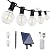 ShineU 58FT Solar String Lights Waterproof with Remote, G40 LED Dimmable Globe Outdoor Lights for Patio with 27 Edison Vintage Shatterproof Bulbs, Connectable Backyard Lights for Bistro, Porch