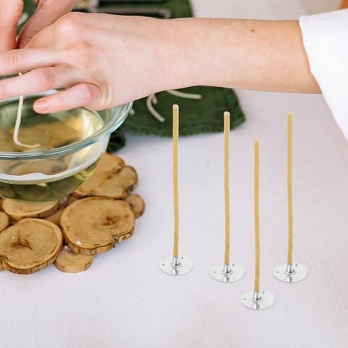 100 mechas trenzadas para velas con base fibra miniatura 5