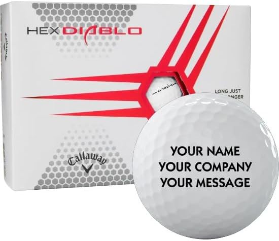 Callaway Golf White HEX Diablo Personalized Golf Balls