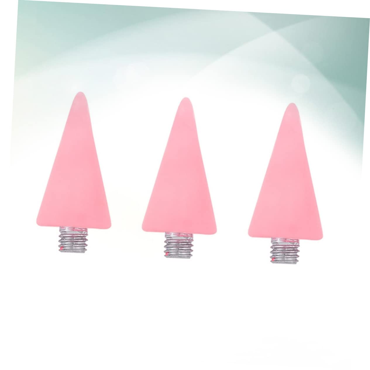 FOMIYES 9pcs Pink Acrylic Dotting Pen Replacement Heads for Nail Art Dual-ended Wax Picker Tool for Rhinestones and Beads for Diy Manicure and Professional Salon Use
