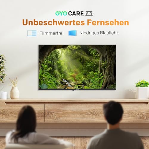 coocaa coocaa QLED Smart TV 40 Zoll, 100cm, QLED FHD Fernseher kompatibel mit Google TV, HDR 10, Dolby Audio, Bluetooth 5.1, EyeCare, Google Cast, Triple Tuner DVB-T/-T2/-C/-S/-S2 CI+, 40CGQG40Z, 2026 Model - Produktansicht 9 | QLED-TV